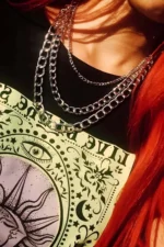 Gümüş Renk Çoklu Metal Zincir Choker Kolye SH674