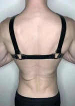 Siyah Deri Halka ve Toka Detaylı Erkek Harness SHM44 - Image 2