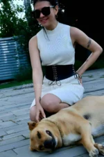 Stylish Harness Belt with Rope Detail, Leather Corset Belt - SH607