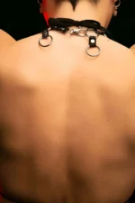 Siyah Kauçuk Metal Halkalı Harness Choker SH575 - Image 4