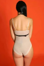 Siyah Deri Zımba Detaylı Ayarlanabilir Göğüs Harnes SH1063 - Image 2