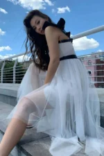 Siyah Deri Omuz ve Boyun Detaylı Göğüs Harnesi SH996 - Image 5