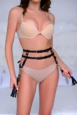 Siyah Püsküllü Kemerli Deri Bel Harness SH1045 - Image 6