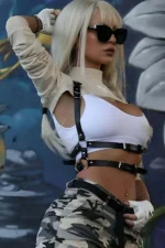 Stylish Leather Belt, Waist-Wrapping Leather Harness - SH606 - Image 2