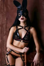 Sexy Leather Garter Set - SH260 - Image 2