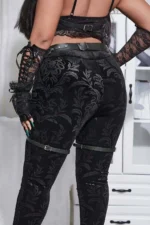 Siyah Deri Halka Detaylı Jartiyer Harness SH956 - Image 2