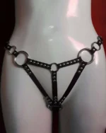 Rubber Thong Harness - Sexy Harness Panties - Erotic Rubber Harness Underwear - SH572 - Image 4