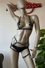 Erotic Lingerie Reflective Harness Set - Image 6