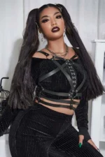 Fantasy Leather Chest Harness, Women's Overbust Harness - SH955 - Image 3