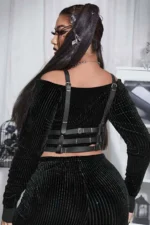 Fantasy Leather Chest Harness, Women's Overbust Harness - SH955 - Image 2