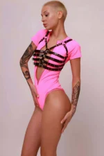 Fantasy Leather Chest Belt, Breast Harness - SH1034 - Image 2