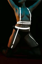 Glow-in-the-Dark Sexy Reflective Garter Harness Set - SH232 - Image 3
