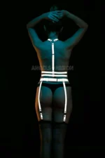 Glow-in-the-Dark Sexy Reflective Garter Harness Set - SH232 - Image 4