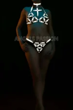 Glow-in-the-Dark Sexy Reflective Bra Set - SH464