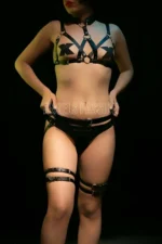 Personalized Leather Sexy Garter Set - SH527 - Image 4