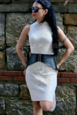 Elegant Women's Belt with Rivet Detail, Stylish Women's Belt, Leather Corset Belt for Dresses - SH873 - Image 3