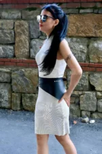 Elegant Women's Belt with Rivet Detail, Stylish Women's Belt, Leather Corset Belt for Dresses - SH873 - Image 5