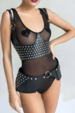 Elegant Belt and Harness Set with Rivet Details - SH1303