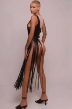 Püsküllü Deri Ceket Harness SH1014 - Image 3