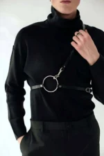 Omuz Detaylı Deri Erkek Harness Kemer SHM110 - Image 4