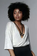 Stylish Leather Harness with Shoulder and Chest Details - SH200 - Image 2