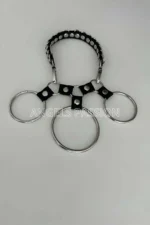 Siyah Elastik Metal Halka ve Trok Aksesuarlı Choker - Image 5