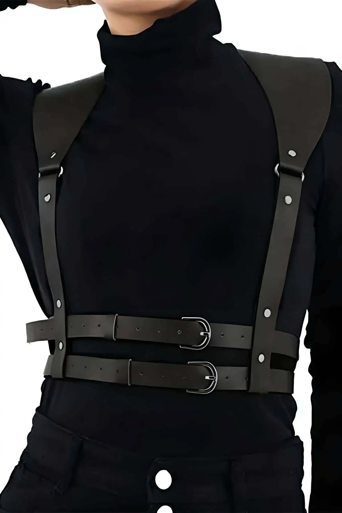 Adjustable Stylish Leather Shoulder Strap Belt - SH966