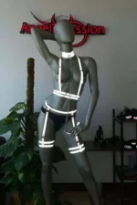 Shiny Garter Set with Reflective Harness - SH516 - Image 4