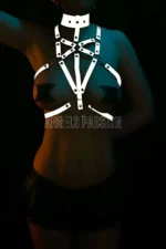 Custom Designed Sexy Reflective Breast Harness - SH314