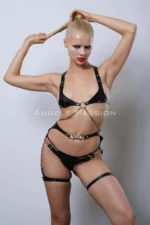 Stylish Chest and Leg Harness Set with Hook Detail - SH1221 - Image 6