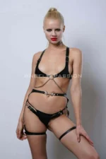 Stylish Chest and Leg Harness Set with Hook Detail - SH1221