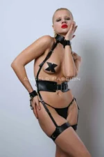 Leather Fantasy Apparel, Slave Harness Set with Handcuffs - SH1338 - Image 10