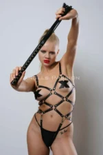 Siyah Deri Metal Halkalı Tüm Vücut Body Harness SH1356 - Image 8