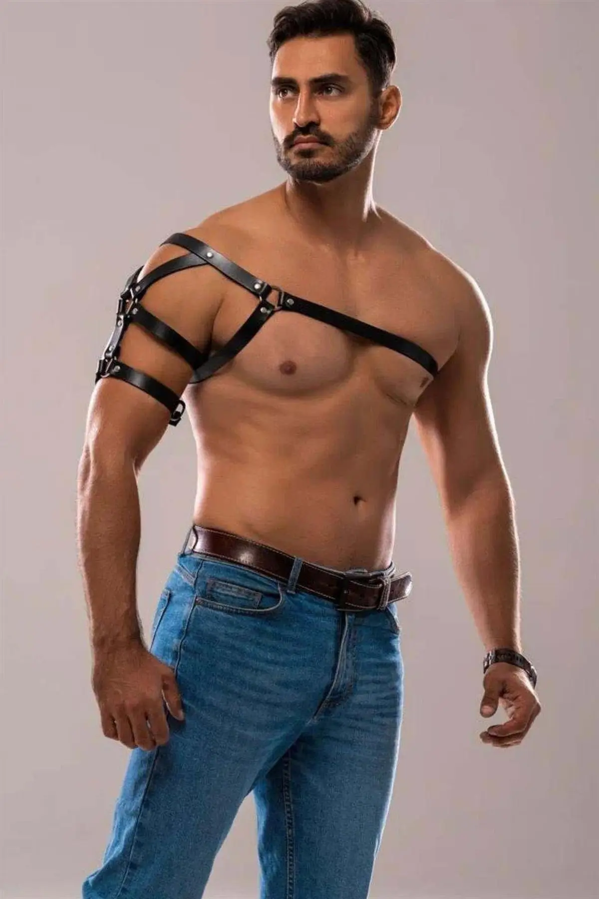 Tek Omuz Erkek Göğüs ve Vücut Harness SHM136