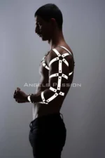 Reflektörlü Omuz Göğüs ve Kol Detaylı Erkek Harness SHM5 - Image 6