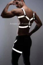 Reflektörlü Metal Halkalı Erkek Göğüs ve Bacak Harness Takımı SHM199 - Image 9