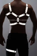Reflektörlü Metal Halkalı Erkek Göğüs ve Bacak Harness Takımı SHM199 - Image 8