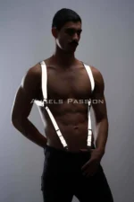 Reflektörlü Gümüş Renk Tokalı Erkek Harness Askı SHM146 - Image 4