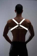 Reflektörlü Gümüş Renk Tokalı Erkek Harness Askı SHM146 - Image 8
