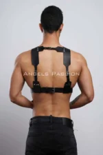 Kelepçeli Deri Erkek Göğüs Harness SHM121 - Image 6