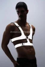 Reflektörlü Karanlıkta Parlayan Sert Erkek Göğüs Harness SHM119 - Image 5
