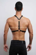 Zımba Detaylı Erkek Deri Göğüs Harness SHM108 - Image 5