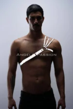 Reflektörlü Tek Omuz 3 Şeritli Erkek Harness SHM45