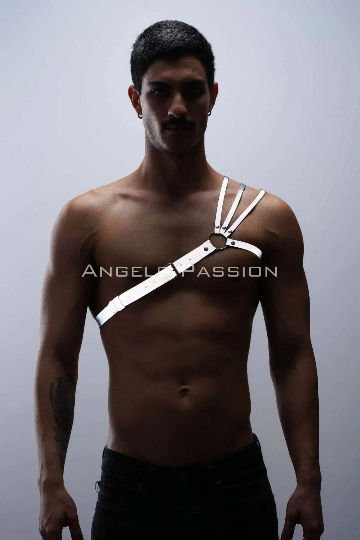 Reflektörlü Tek Omuz 3 Şeritli Erkek Harness SHM45