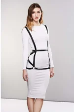 Siyah Deri Omuz Askılı Halkalı Body Harness SH1390 - Image 3