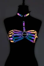 Reflective Women's Underwear, Reflective Bra Harness - SH224 - Image 7