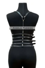 Chain Detail 5-Row Leather Belt, Leather Corset Belt - SH626 - Image 7