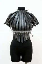 Crop Bustier Harness, Leather Chest Harness, Shirt Harness - SH1257 - Image 9