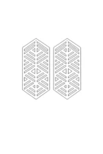 Geometrik Desenli Reflektörlü Lazer Kesim Küpe APBJ015 - Image 3