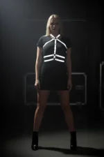 Stylish Glow-in-the-Dark Chest Harness, Harness Partywear - SH218 - Image 3